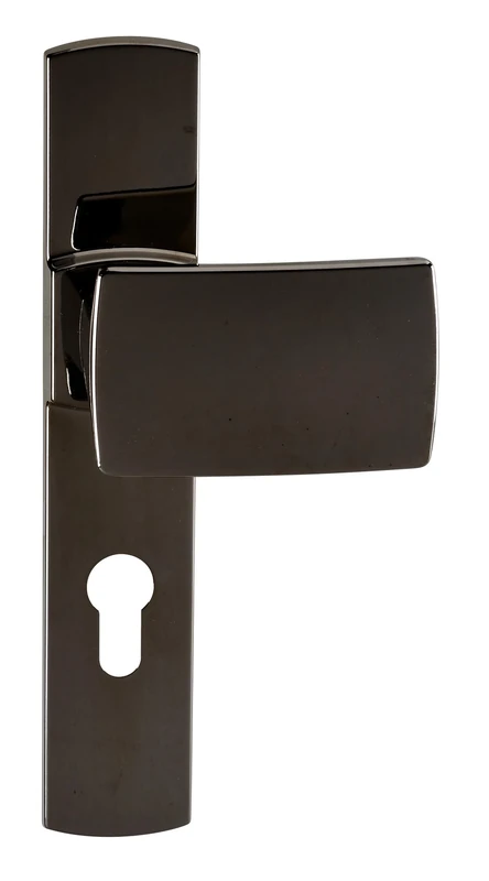 Vachette ARTIS Exterior and Standard Interior Handle Set – Reversible Right/Left – Key I Bearing Door – Distance 195 mm – Zamak – 10 Year Guarantee – Black Diamond