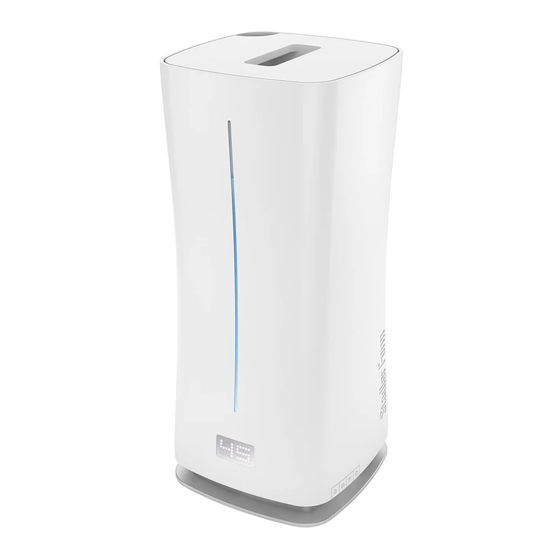 Stadler Form Humidifier Eva Little, Space-Saving Ultrasonic Nebulizer, for rooms up to 50 m², with Hygrostat and Auto Mode, White