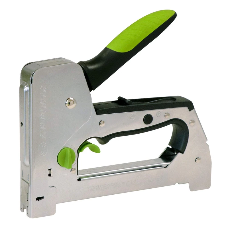 Surebonder TRIGGERFIRE Cable Tacker Staple Gun, Safely Secure Varying Low Voltage Wire Types - Coax RG6, RG59 and Ethernet Cat-5 - Two Modes: Trigger & Normal (5659) - Image 1