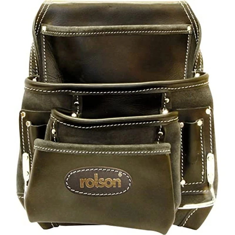 Rolson 68873 Large Single Leather Tool Pouch , Black