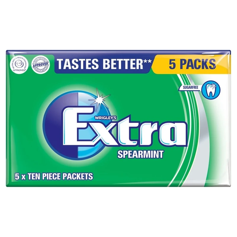 Wrigley's Extra Sugarfree Spearmint Gum, Pack of 24