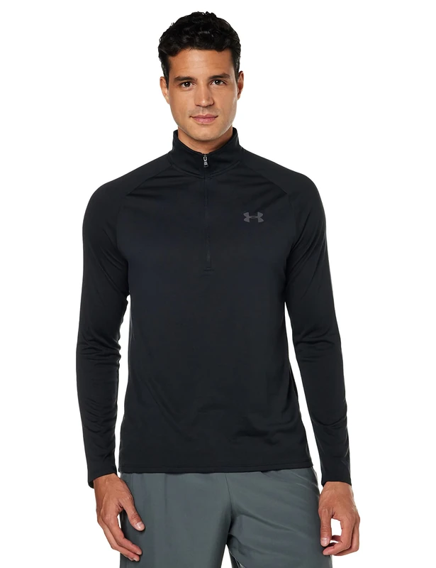Under Armour UA Tech 2.0 1/2 Zip - Long sleeve - Tops - Black/Charcoal - Size: SM
