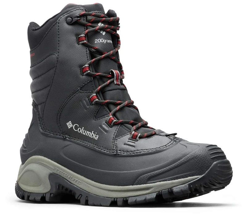 Columbia Men's Bugaboot Iii Snow Boot, Black/Bright Red, 8 UK
