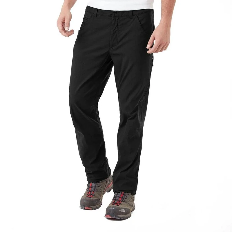 Berghaus Men's Ortler 2.0 Walking Trousers | Water Resistant | Comfortable Fit | Breathable Full Leg Trousers, Black/Black, 42 32