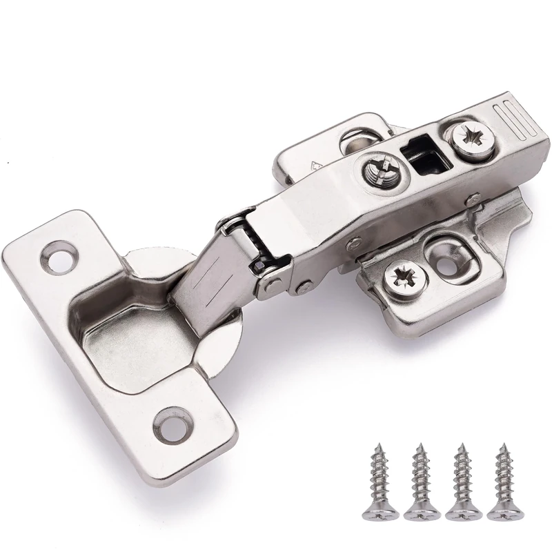 DecoBasics Full Overlay European Soft Close Cabinet Hinges for Kitchen Cabinets (20 Pcs) -105° Frameless Concealed Cabinet Door Hinge -3 Way Adjustability & Clip on Plate for Easy Installation