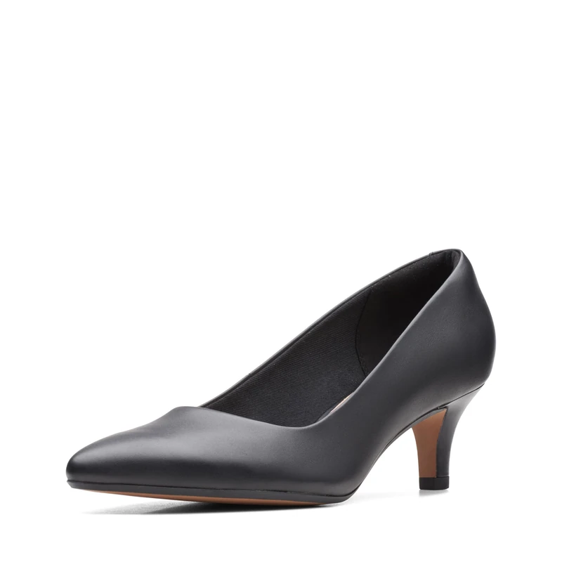 Clarks Women's Linvale Jerica Pump, Black Leather, 5 UK