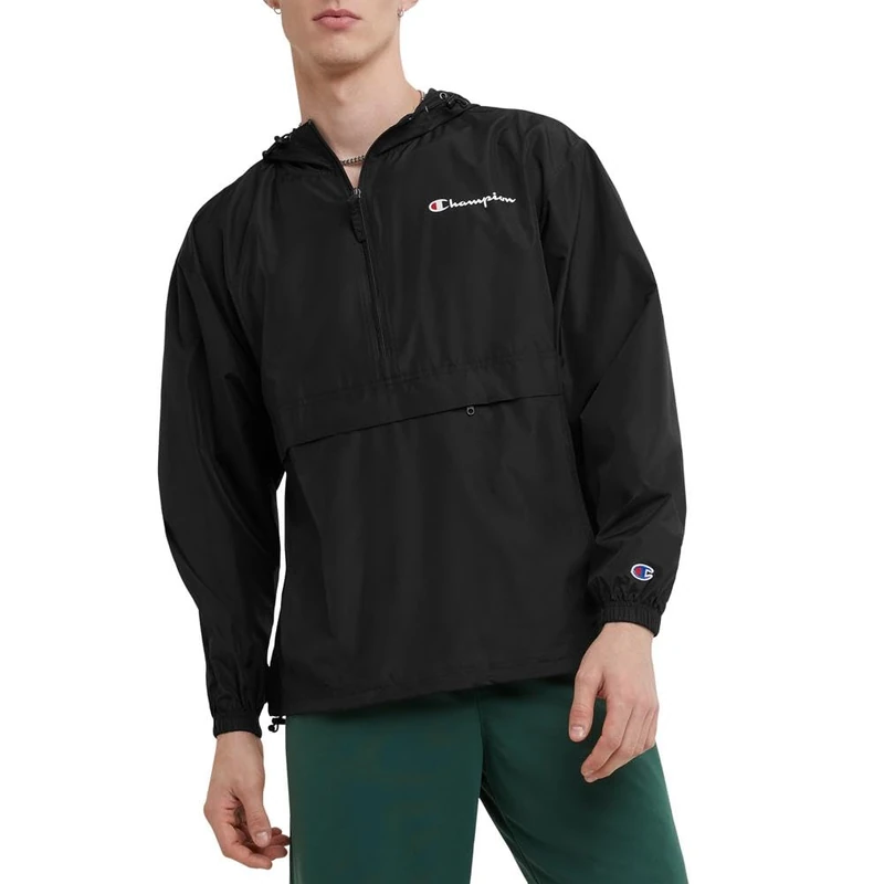 Champion Men's Packable Jacket, Black-549369, L UK