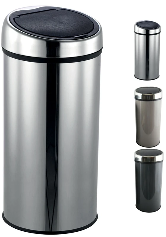 MSV Design Pedal Bin with Inner Bucket Odourproof 30 Litres with Touch Automatic and Silver Inner Bucket