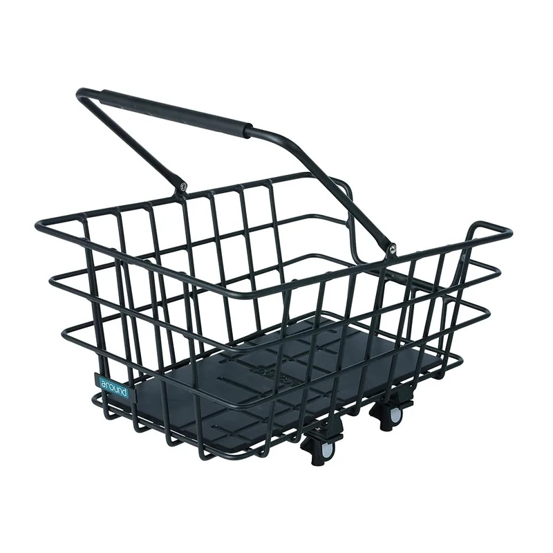 Around Unisex - Adult College Rear Bicycle Basket - Black, One Size