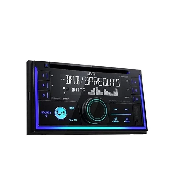 JVC KW-DB93BT Double DIN CD Receiver with Digital Radio (DAB+), Bluetooth Hands-Free Function and Audio Streaming Black