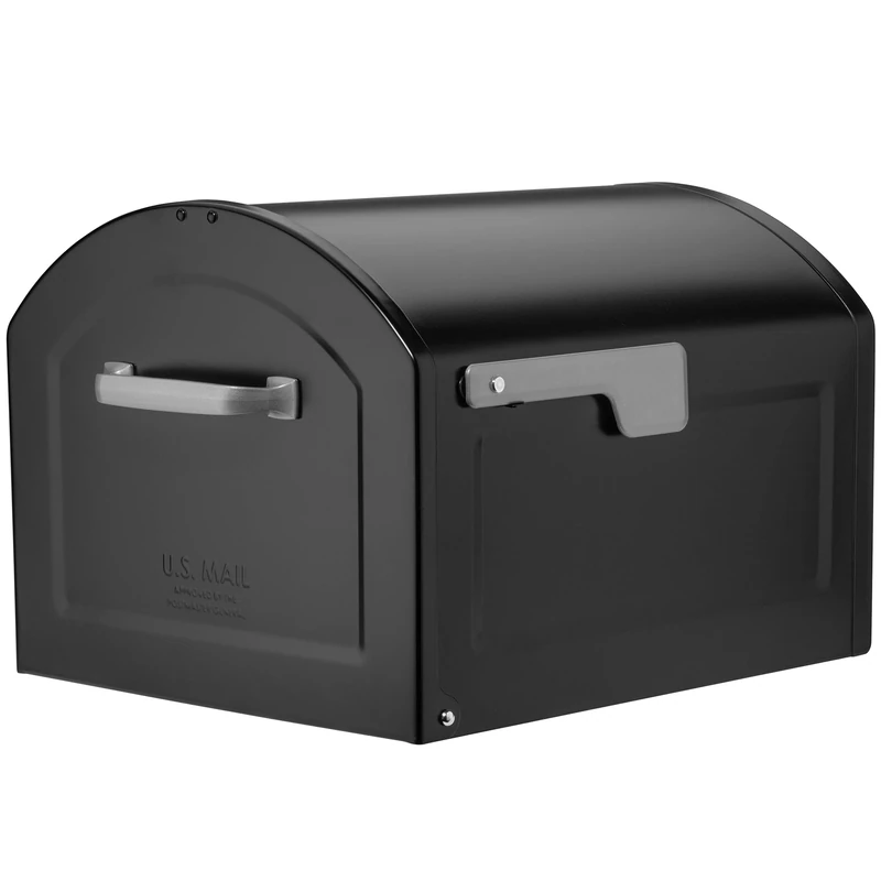 ARCHITECTURAL MAILBOXES 950020B-10 Centennial Black Mailbox Post Mount, XL