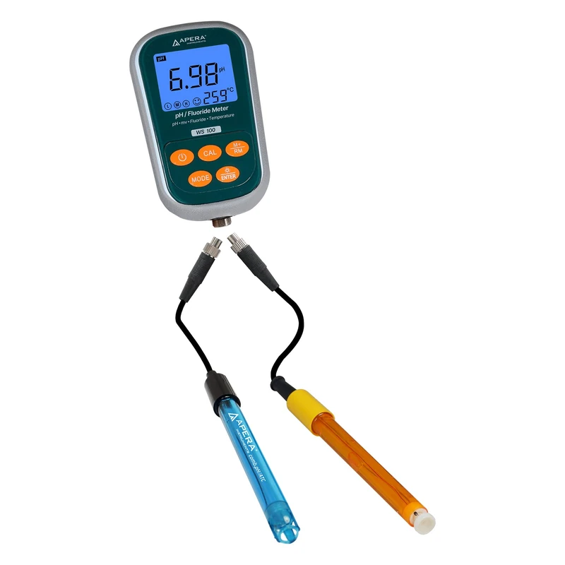 Apera Instruments WS100 Fluoride/pH Portable Meter Kit with 3-in-1 Fluoride Probe
