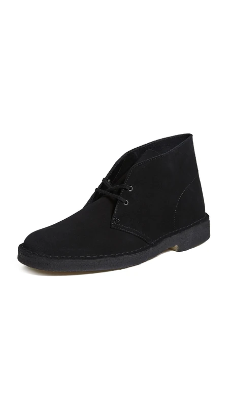 Clarks Men's Desert Chukka Boot, Black Suede, 6.5 UK