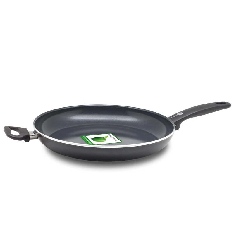 GreenPan Cambridge Healthy Ceramic Non-Stick 32 cm Frying Pan Skillet with Side Handle, Induction, PFAS Free, Family -Size Meals, Metal Utensil Safe, Oven Safe, Black