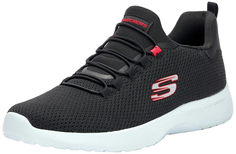 Skechers Men's Dynamight Sneaker, Black Mesh, 10 UK