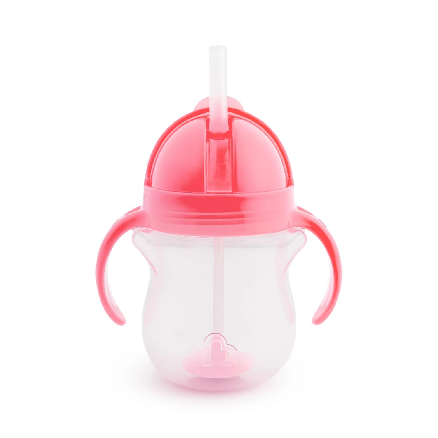 Munchkin Click Lock Tip and Sip Straw Cup | Baby Toddler Sippy Cups with Weighted Straw | BPA Free | Leakproof Cup | Dishwasher Safe | Baby Bottles -7oz/207 ml | Pink