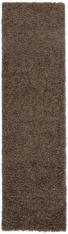 Safavieh Shag Rug for Living Room, Dining Room, Bedroom - Athens Shag Collection, High Pile, in Taupe, 91 X 152 cm