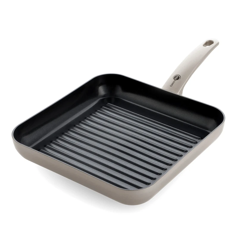 GreenPan Cambridge Non-Stick 28 cm Square Griddle Pan, PFAS Free, Bronze