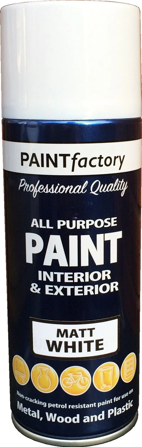 All Purpose White MATT 400ML - Professional Satin Finish Spray Wood Color Paint