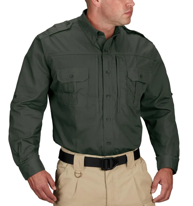 Propper Men's F53125 Long Sleeve Tactical Shirt, Spruce, Large