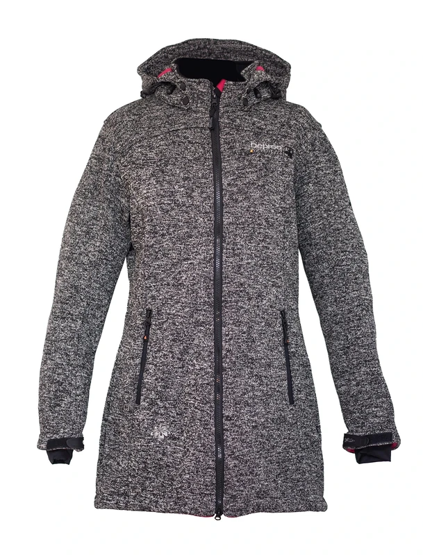 Deproc Women Elkford Knit Fleece Long Jacket - Anthracite, Size 34