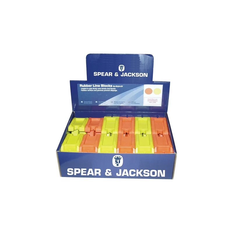 Spear & Jackson SJ-RLB-OY Box of 24 Rubber Line Blocks - Image 1