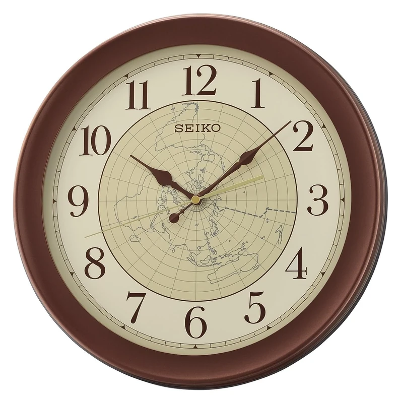 Seiko Wall Clock Brown Plastic QXA709B