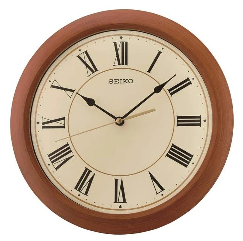 Seiko QXA713T Wall Clock Brown Plastic