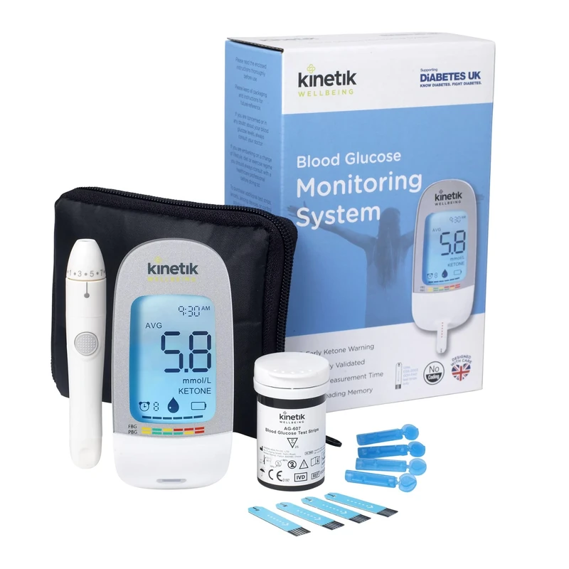 Kinetik Medical Glucometer - NHS Approved, 5 Sec Readings, 500 Memory