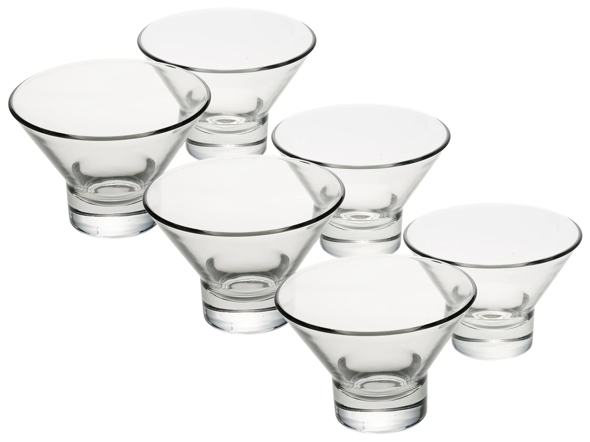 Bormioli Rocco Ypsilon Dessert Food Dinner Bowls 130mm - Pack of 6