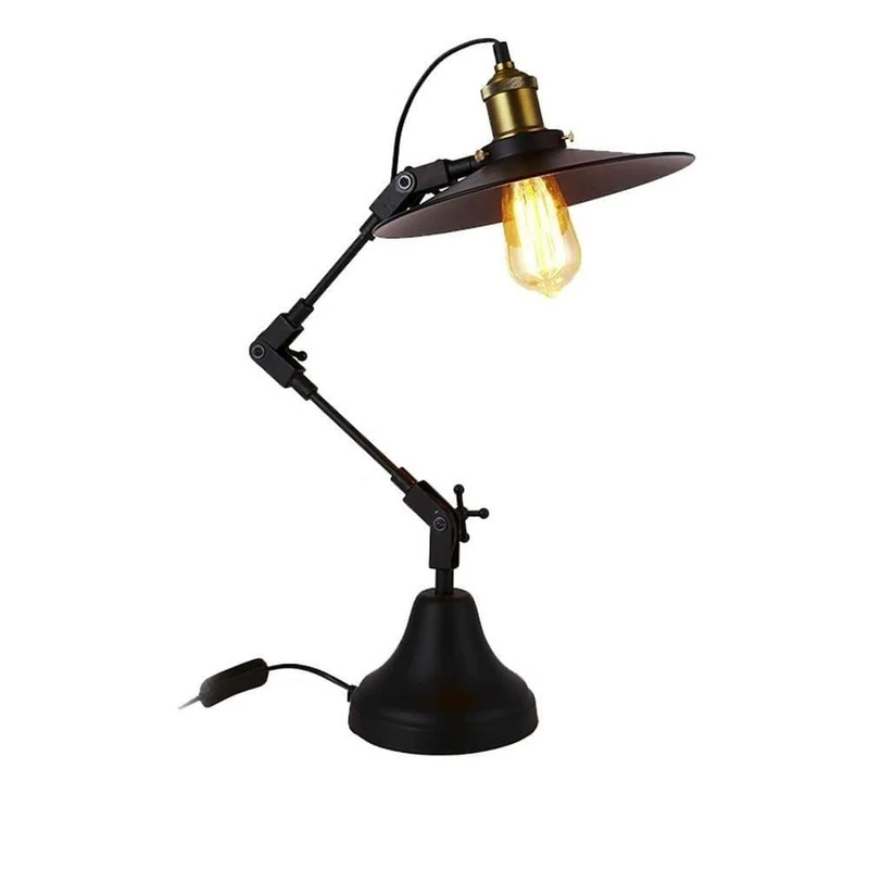 EDM Grupo 32110 Vintage Flexo E27, 60W, 60 x 40 cm, 60 W, Gold, One Size - Image 1