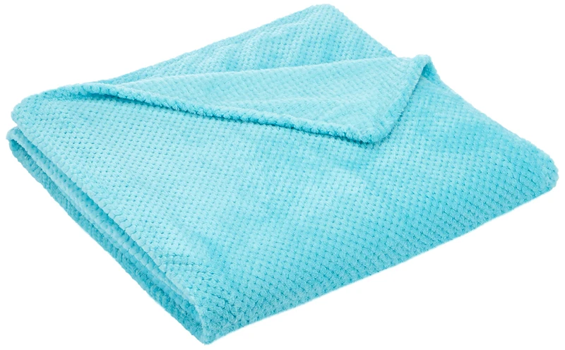 DecoKing Scandanavian style Blanket microfibre cosy Blanket Fleece bedspread Soft smooth Cuddly, Microfibre, turquoise, 220 x 240 cm