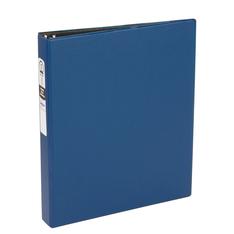 Avery Economy 3 Ring Binders, 1" Round Rings, 12 Blue Binders (03300)
