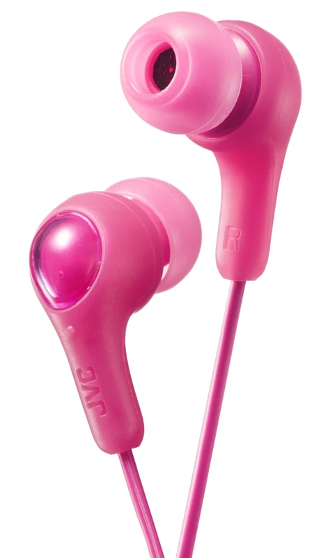 JVC Gumy in Ear Earbud Headphones, Powerful Sound, Comfortable and Secure Fit, Silicone Ear Pieces S/M/L - HAFX7P Pink, 1 Count (Pack of 1) - Image 1