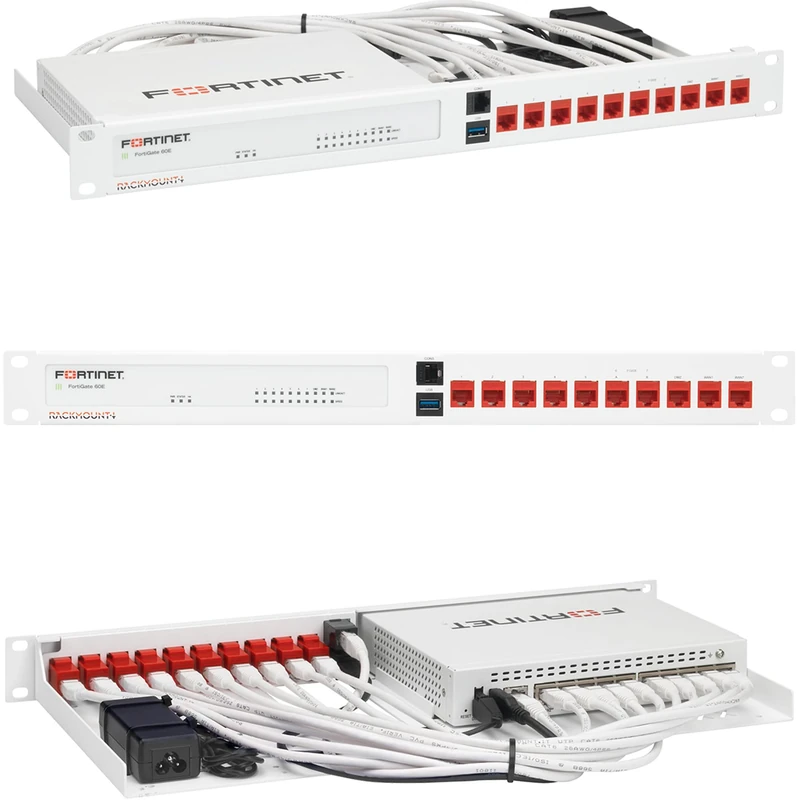 Rackmount.IT Rack Mount Kit for FortiGate 60E / 61E Network Switches - White