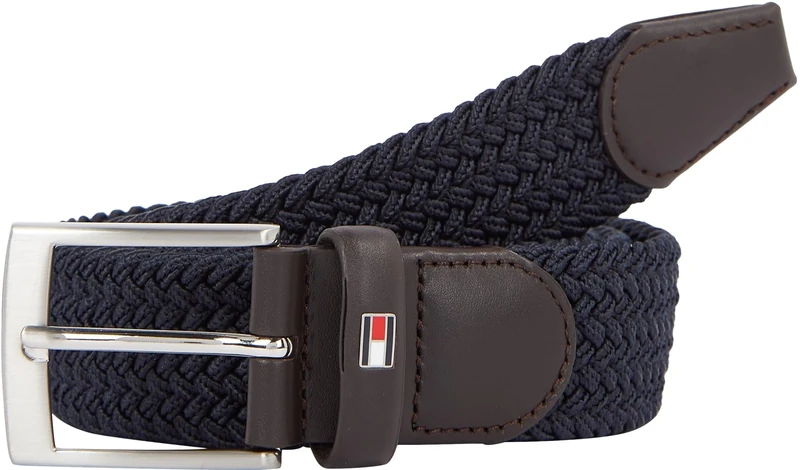 Tommy Hilfiger Men's New Adan Belt 3.5cm Belt, Blue, 110