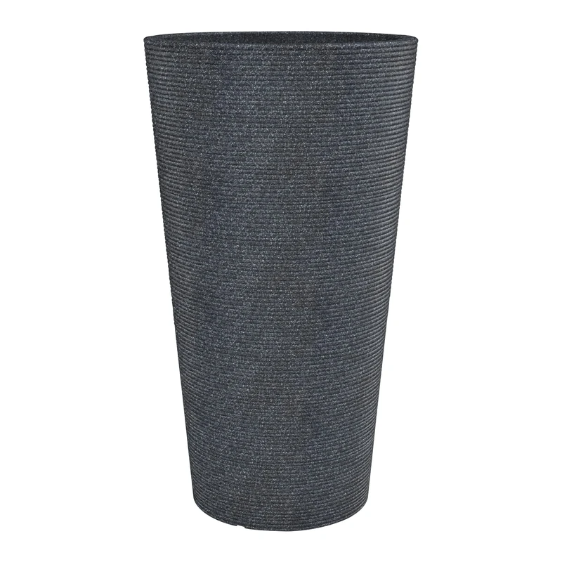 Scheurich Coneo High Plastic Tall Vessel Black Granite 28.5 cm Diameter 55 cm High 9 L Vol.