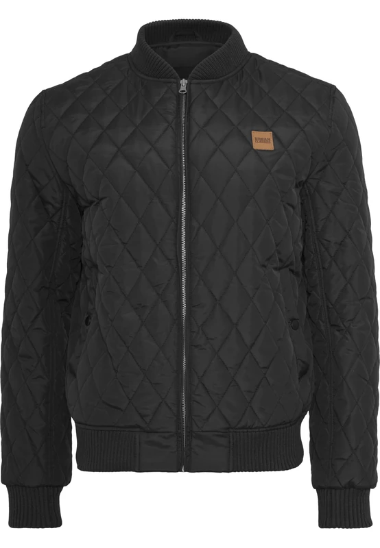 Urban Classics Men's Diamond Quilt Jacket, black, 5XL