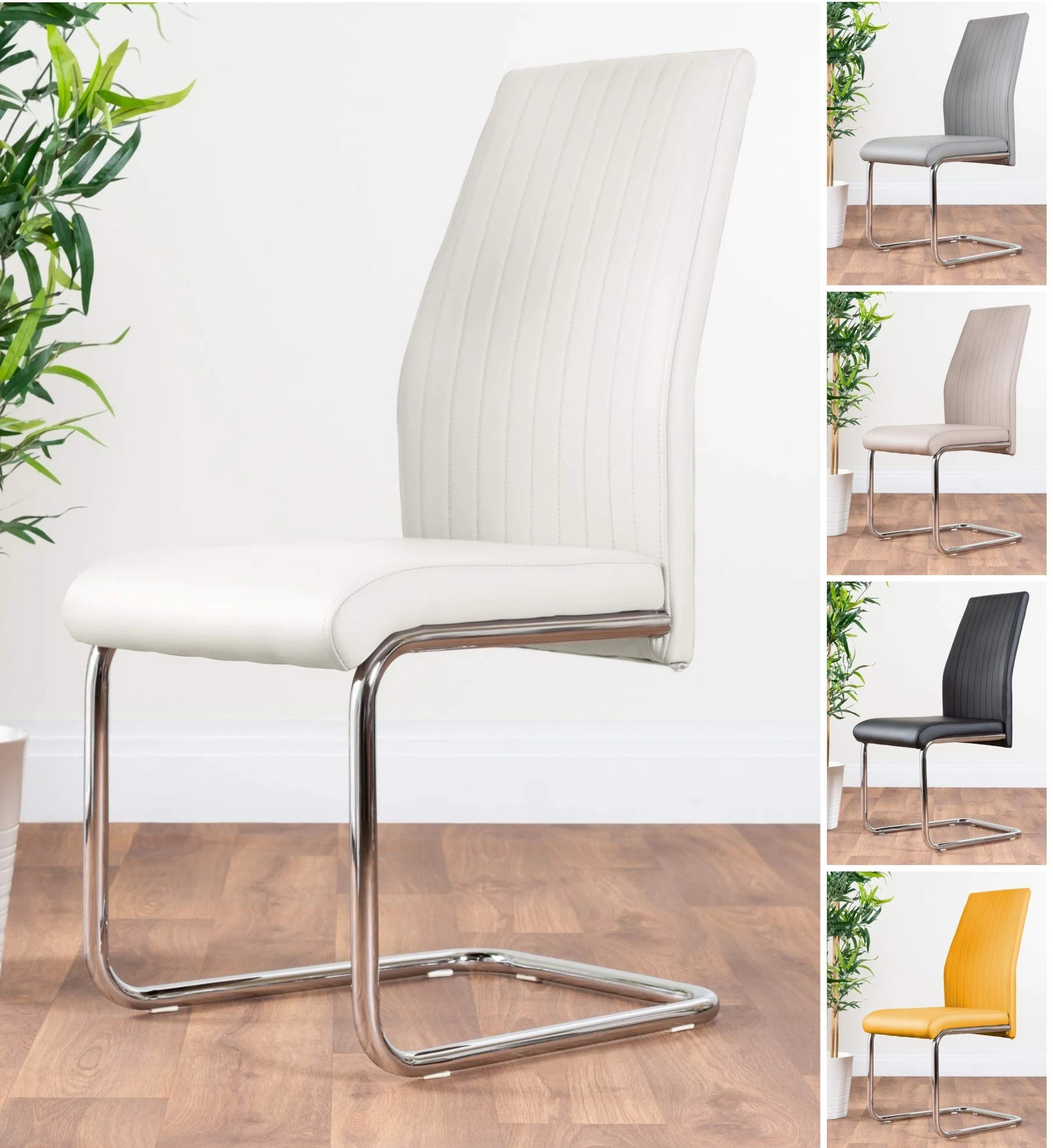 Furniturebox UK Lorenzo Dining Chairs for Dining Room Set of 2 Premium Modern & Stylish White Chairs (2x White)