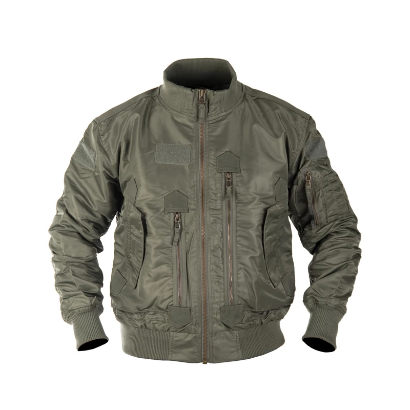 Mil-Tec Men's Us Tactical Flight Jacket, Olive, XL UK