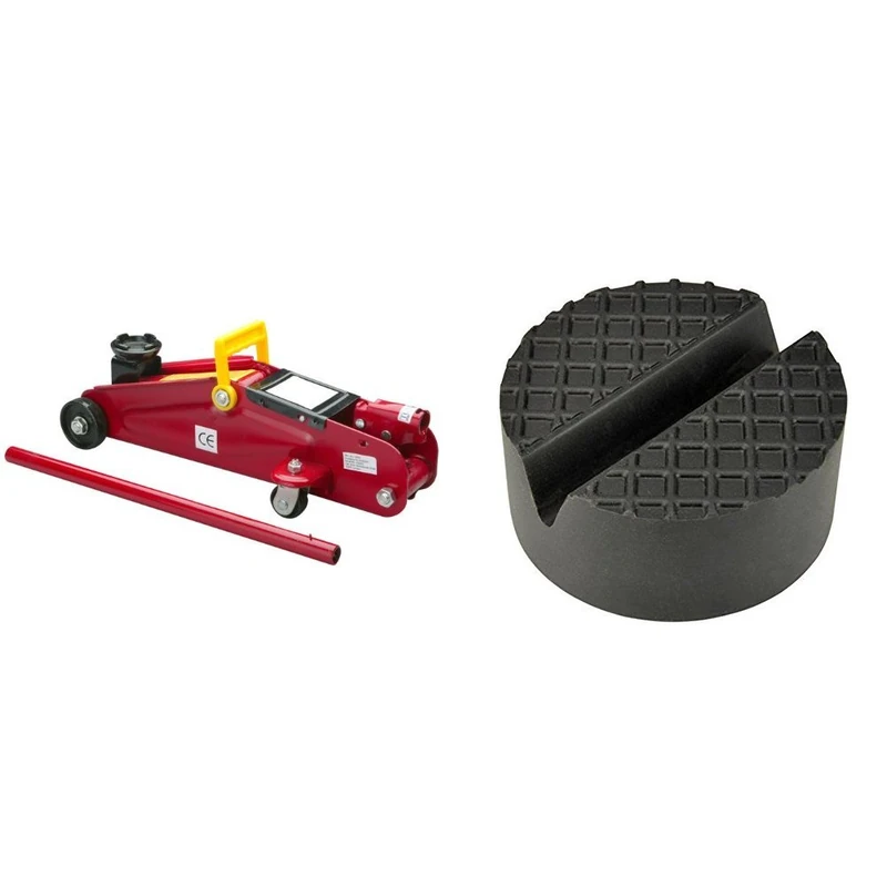 Unitec Hydraulic Lifting Jack 2 T + Rubber Pad