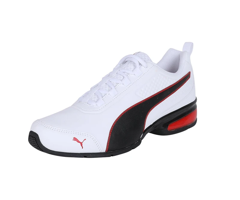 Puma Unisex Adults Leader Vt Sl Road Running Shoes, Puma White-Puma Black-Flame Scarlet, 6.5 UK