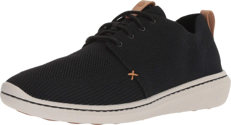 Clarks Men's Step Urban Mix Sneaker, Black Textile Knit, 7.5 UK