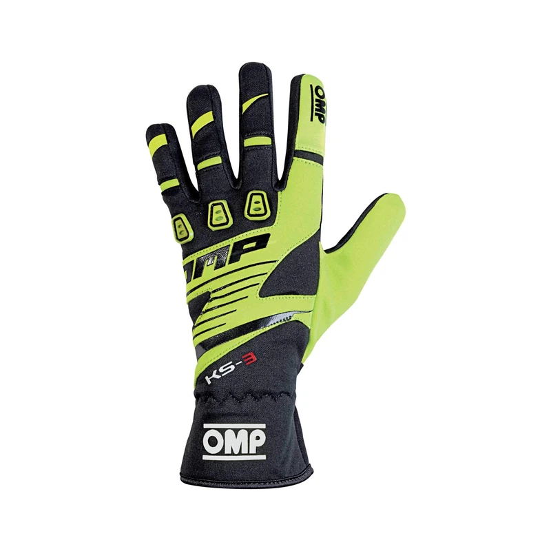 OMP OMPKK02 743E059004 MY2018 KS 3 Gloves – Yellow/Black, Size 4