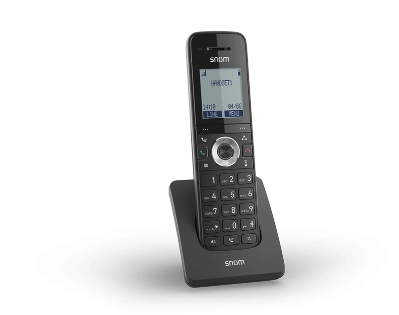 Snom M15 SOHO DECT Handset (Up To 7 Days Battery Life In Stand-by And 7 Hours Talk Time,Voicemail LED Notification Light,GAP Compatible),Black,00004363 - Image 1