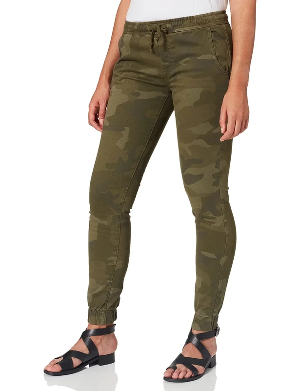 Urban Classics Olive Camo Jogging Pants for Women - XS (00775)