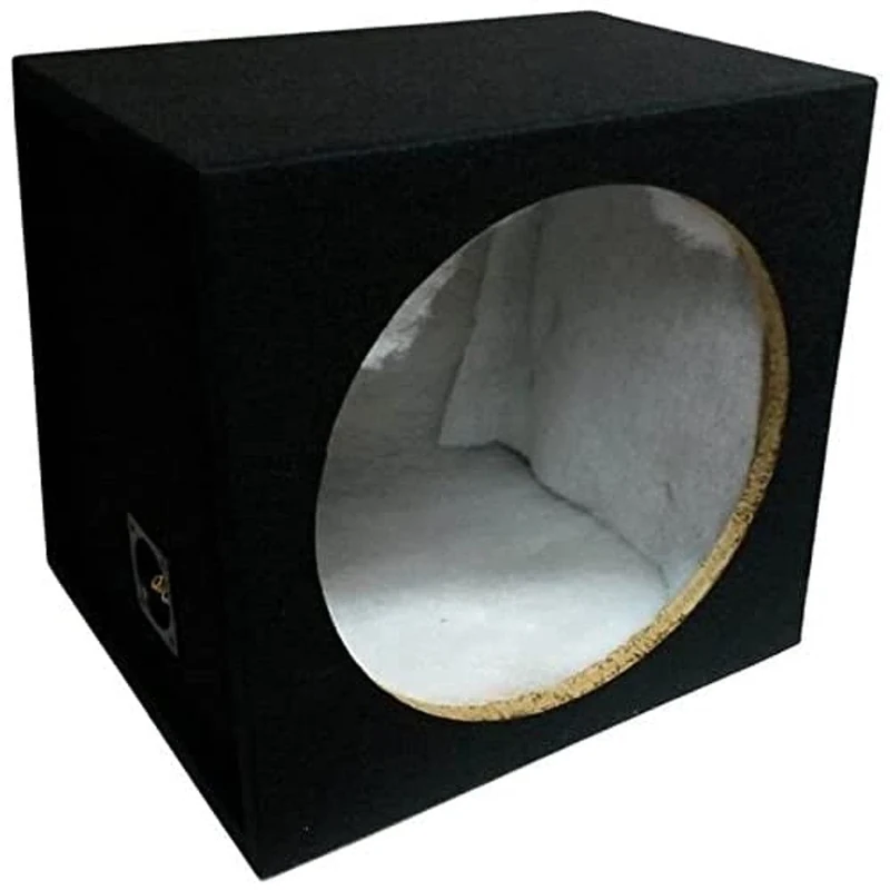 In Phase Car Audio BX12S 12" Sealed Subwoofer Enclosure, 15mm MDF Construction, Gold Plater Terminals