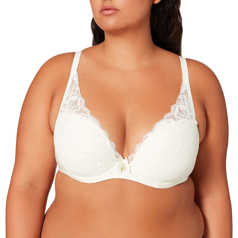 Chantelle Women's Tief ausgeschnittener T-Shirt-BH Orangerie Bra, Elfenbein, 65G