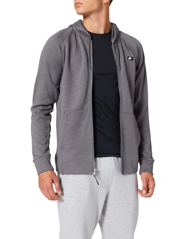 NIKE Men's Sportswear Optic Full-zip Hoodie, Dark Grey, S UK
