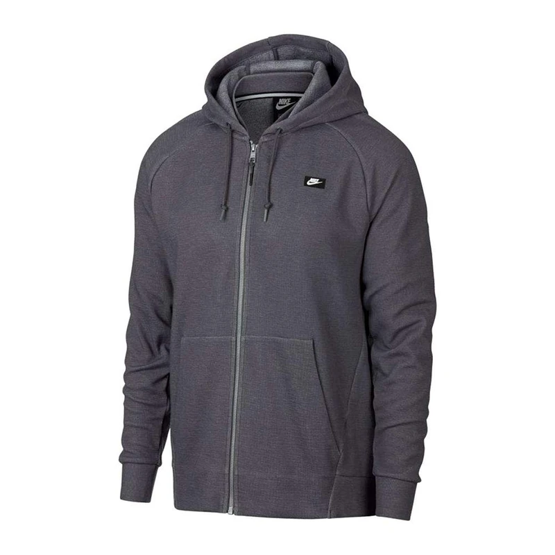 Nike Men Sportswear Optic Full-Zip Hoodie - Dark Grey, Large